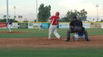 Chett Zeise lined a double in the third inning. He appeared at every position in the field on Friday night..
